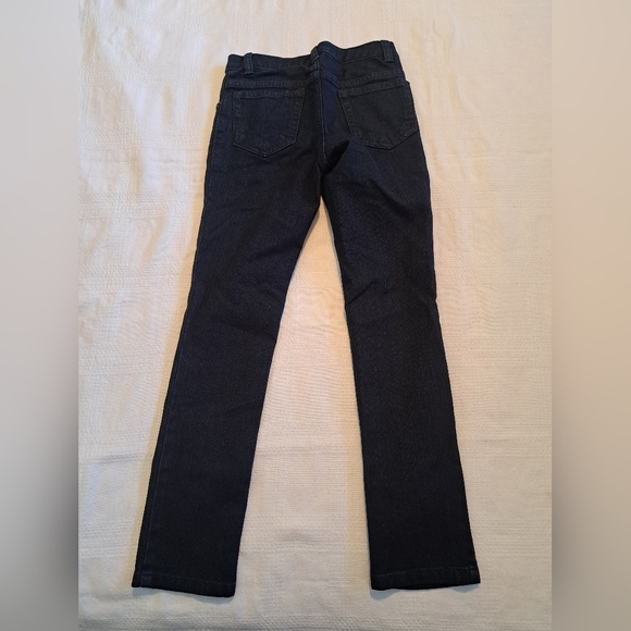 Lands' End girls size 7 S dark wash pencil leg jeans, adjustable, EUC - Picture 2 of 6